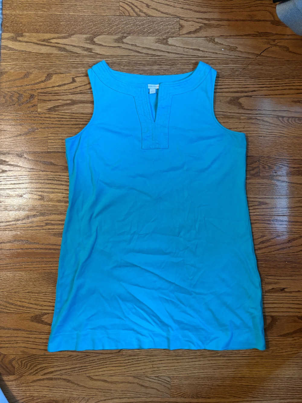 New York & Company Turquoise Sleeveless Dress Women's XL